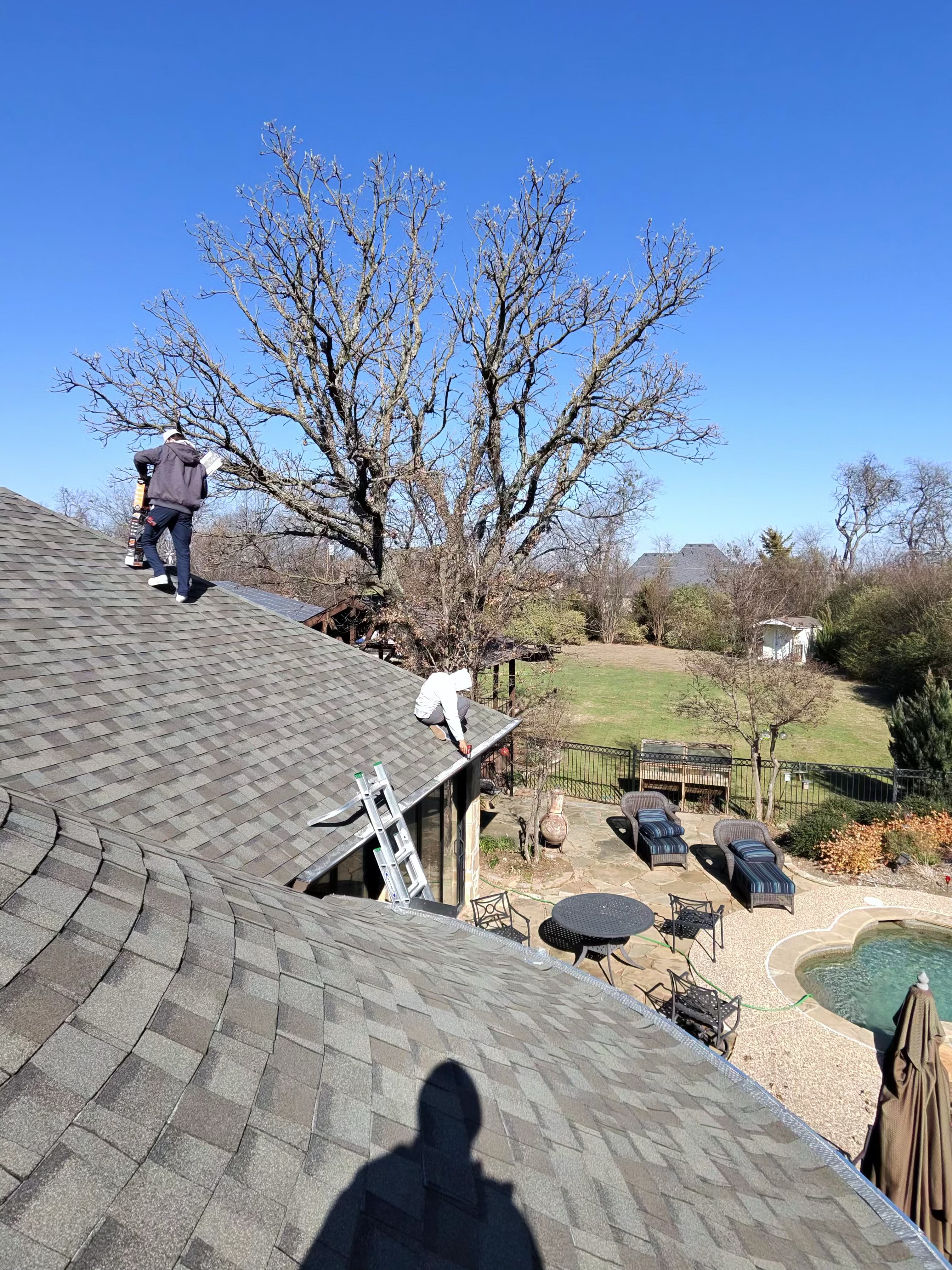gutter cleaning and gutter guard install in prosper tx